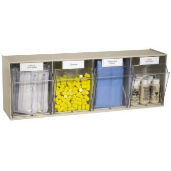 Akromils 06704 Tiltview Horizontal Plastic Organizer Storage System Cabinet With 4 Tilt Out Bins 2358Inch Wide X 8316In