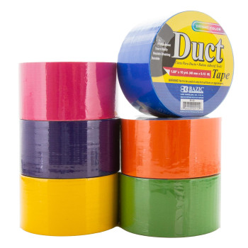 Bazic Fluorescent Colored Duct Tape Assorted Colors Pack Of 6 189Inch X 10 Yard