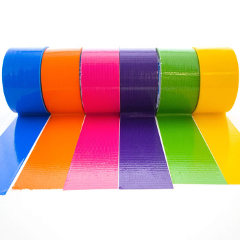 Bazic Fluorescent Colored Duct Tape Assorted Colors Pack Of 6 189Inch X 10 Yard