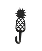 Village Wrought Iron Village Pineapple Black Wrought Iron Small Hook