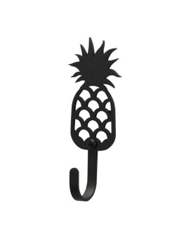 Village Wrought Iron Village Pineapple Black Wrought Iron Small Hook