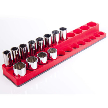 Big Red Mtosd3811T Torin Tool Storage Organizer Magnetic Socket Rack 38 Drive Sockets