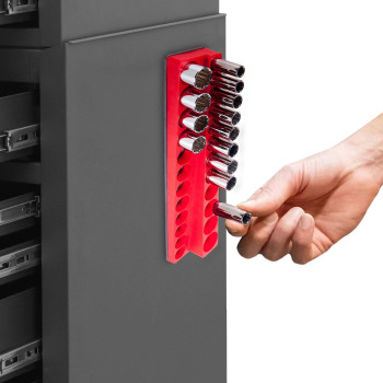 Big Red Mtosd3811T Torin Tool Storage Organizer Magnetic Socket Rack 38 Drive Sockets