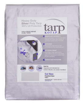 Kotap 8 X 20 Ft Heavyduty Protectioncoverage Tarp Superior Weave For Greater Longevity 10Mil Multiuse Waterproof Trs08