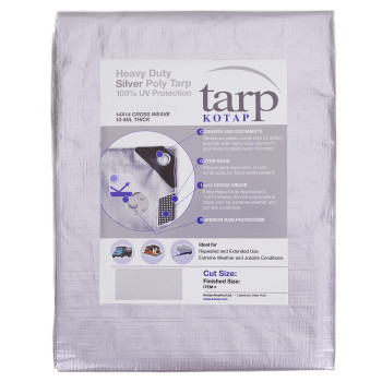 Kotap 24 X 24 Ft Heavyduty Protectioncoverage Tarp Superior Weave For Greater Longevity 10Mil Multiuse Waterproof Trs2