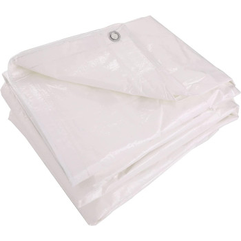 Kotap Fr1520 Fireretardant Tarp For Construction Job Sites Requiring Tarpaulin 15 X 20Foot White