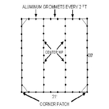 Kotap Fr2120 Fireretardant Tarp For Construction Job Sites Requiring Tarpaulin 21 X 20Foot White