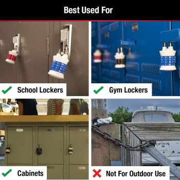 Master Lock Word Combination Lock Set Your Own Word Lock For Gym And School Lockers Colors May Vary 1535Dwd