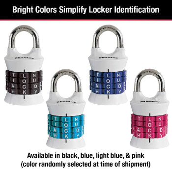 Master Lock Word Combination Lock Set Your Own Word Lock For Gym And School Lockers Colors May Vary 1535Dwd