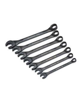 Crescent 7 Piece X6 Black Oxide Spline Open End Ratcheting Combination Metric Wrench Set Cx6Rwm7