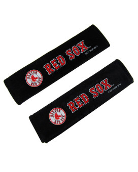 Fremont Die Mlb Boston Red Sox Seat Belt Pad Black Set Of 2