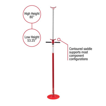 Sunex 6809A Underhoist Support Stand Ton Capacity 12 Inch Diameter Base Contoured Saddle Bearing Mounted Spin Handle Self