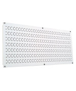 Wall Control Pegboard 16In X 32In Horizontal White Metal Pegboard Tool Board Panel