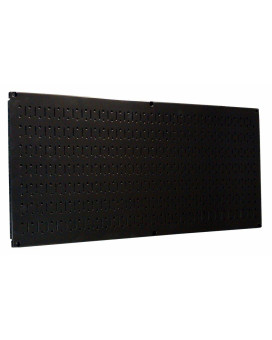 Wall Control Pegboard 16In X 32In Horizontal Black Metal Pegboard Tool Board Panel