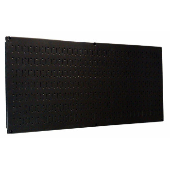 Wall Control Pegboard 16In X 32In Horizontal Black Metal Pegboard Tool Board Panel