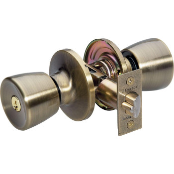 Master Lock Tuco0705 Keyed Alike Tulip Door Lock With Deadbolt Polished Brass