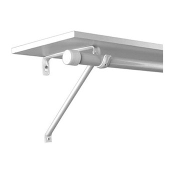 Knape Vogt White John Sterling Rp0042Bwt Adjustable Steel Shelf And Rod Bracket