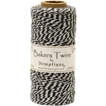 Hemptique Cotton Bakers Twine Spool 2 Ply 410Feet Black