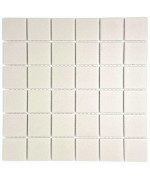 White Unglazed Porcelain Mosaic Square 2X2 Inch Porcelain Floor Wall Tile Backsplash For Kitchen Bathroom Shower Accent Decor