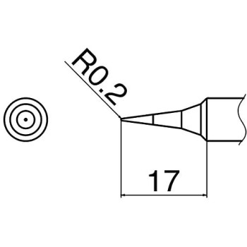 Hakko T19I Soldering Iron Tip R02Mm Silver