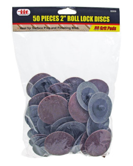 Iit 82039 80 Grit 2 Roll Lock Sanding Discs 50 Pc