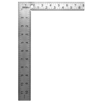 Johnson Level Tool Cs10 Professional Easyread Steel Carpenter Square 8 X 12 Silver 1 Square