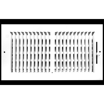 12 W X 6 H 2Way Flat Stamped Face Steel Supply Diffuser Vent Duct Cover Grille Register High Airflow White Outer