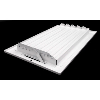 12 W X 6 H 2Way Flat Stamped Face Steel Supply Diffuser Vent Duct Cover Grille Register High Airflow White Outer