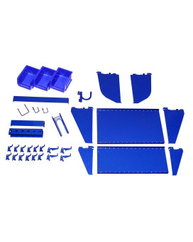 Wall Control Slotted Tool Board Workstation Accessory Kit Pegboard And Slotted Tool Board Blue