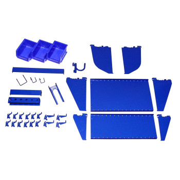 Wall Control Slotted Tool Board Workstation Accessory Kit Pegboard And Slotted Tool Board Blue