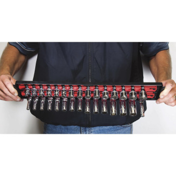 Ernst Manufacturing 18Inch Socket Boss 2Rail 12Inchdrive Socket Organizer Red