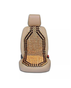 Zone Tech Wood Beaded Seat Cushion Premium Quality Car Massaging Double Strung Wood Beaded Seat Cushion For Stress Free All Da