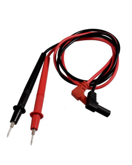 Uxcell 1000V Banana Connector Detachable Threaded Tip Multimeter Probe Test Lead Without Cover Black Red Pair