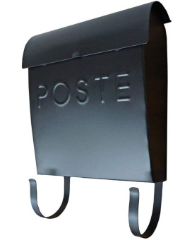 Nach French Euro Metal Mailbox With Newspaper Holder Outside Mailboxes Black Mailbox Wall Mount Mail Holder Rust Resistant M