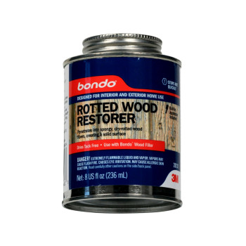 Bondo Rotted Wood Restorer 8 Fl Oz Penetrates Into Spongy Dryrotted Wood Fibers Creating A Solid Surface Dries Clear And T