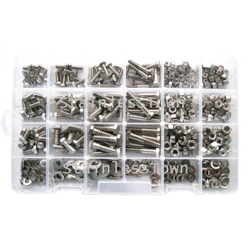 Stainlesstown Stainless Steel Master Hex Head Bolt Assortment 188 With Free Size Gauge