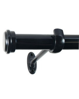 Decopolitan 2794118Es End Cap Curtain Rod Set 18 To 36Inch Black Espresso