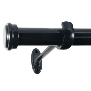 Decopolitan 2794118Es End Cap Curtain Rod Set 18 To 36Inch Black Espresso