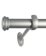 Decopolitan End Cap Single Curtain Rod 72 To 144Inch Nickel