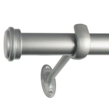 Decopolitan End Cap Single Curtain Rod 72 To 144Inch Nickel