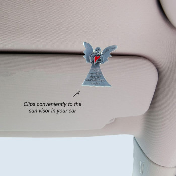 Never Drive Faster Guardian Angel Car Visor Clip Gift For New And Experienced Drivers For Safety On The Road By Abbey Ca Gi