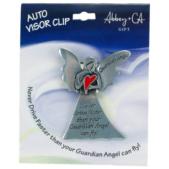 Never Drive Faster Guardian Angel Car Visor Clip Gift For New And Experienced Drivers For Safety On The Road By Abbey Ca Gi