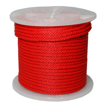 Tw Evans Cordage Co 98330 38Inch By 500Feet Solid Braid Propylene Multifilament Derby Rope Red