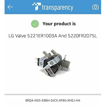 Lg Valve 5221Er1003A And 5220Fr2075L