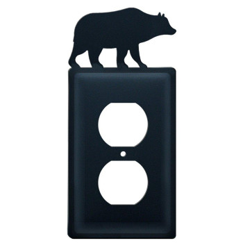 Village Wrought Iron Indoor Accent Bear Single Outlet Cover