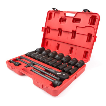 Tekton 34 Inch Drive Deep 6Point Impact Socket Set 22Piece 782 In 48995