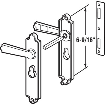 Primeline Storm Door Handles K 5063 Single Pack Black