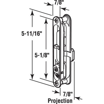 Primeline A 202 Diecast Black Flush Sliding Screen Door Latch Single Pack