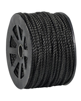 38 2 450 Lb Black Twisted Polypropylene Rope