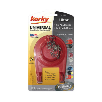 Korky 100Bp Ultra High Performance Flapper Fits Most Toilets Long Lasting Rubber Easy To Install Made In Usa Small Red 1